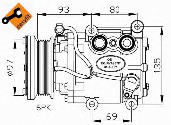 32247 NRF compressor de aparelho de ar condicionado