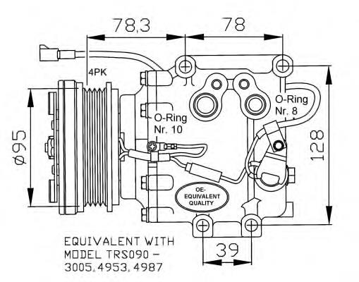 32236 NRF compressor de aparelho de ar condicionado