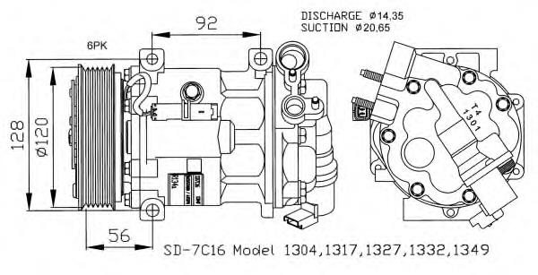 130980R ACR compressor de aparelho de ar condicionado