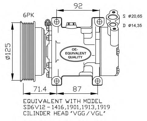 32259 NRF compressor de aparelho de ar condicionado