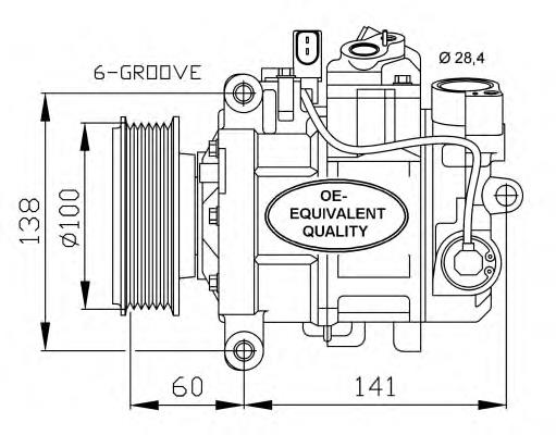 8T0260805E Porsche compressor de aparelho de ar condicionado