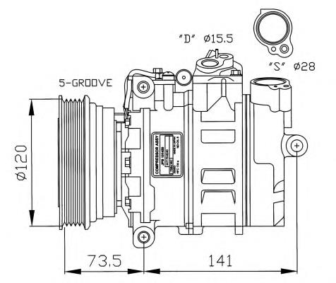 JPB101450A Land Rover compressor de aparelho de ar condicionado