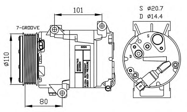 32252 NRF compressor de aparelho de ar condicionado