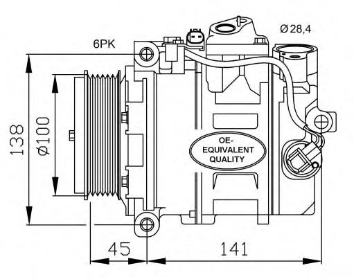 DCP17059 NPS compressor de aparelho de ar condicionado