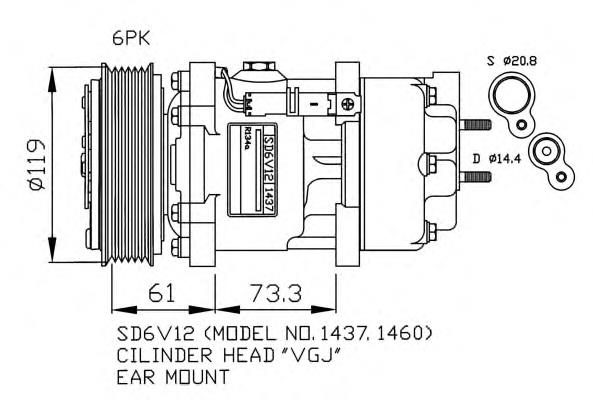 32217 NRF compressor de aparelho de ar condicionado