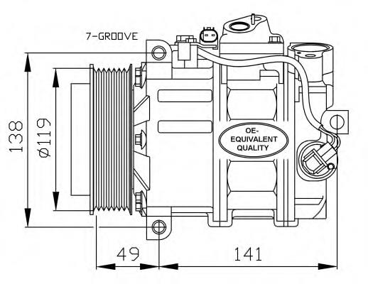 Compressor de aparelho de ar condicionado 32215 NRF