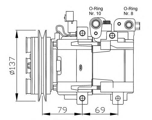 Compressor de aparelho de ar condicionado para Hyundai H-1 STAREX 