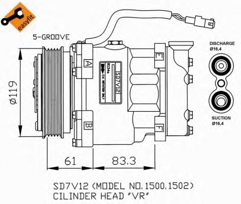 32219 NRF compressor de aparelho de ar condicionado