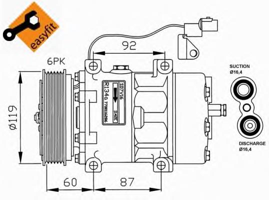 32210 NRF compressor de aparelho de ar condicionado