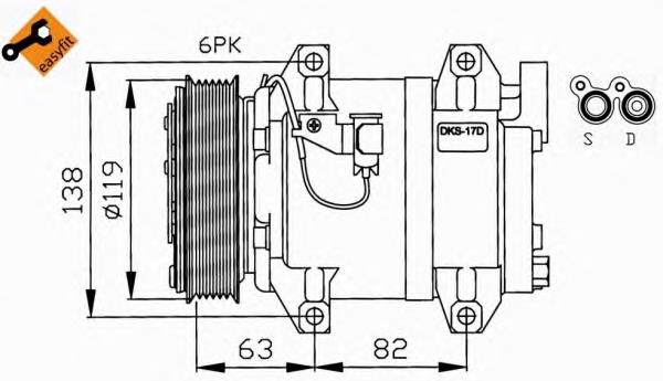 32211 NRF compressor de aparelho de ar condicionado