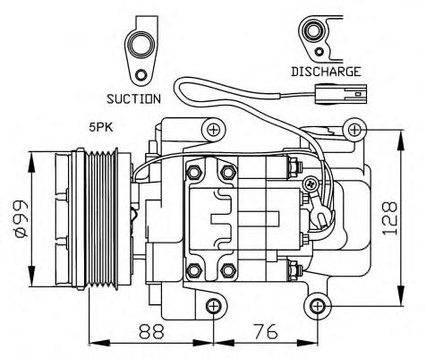 134611R ACR compressor de aparelho de ar condicionado