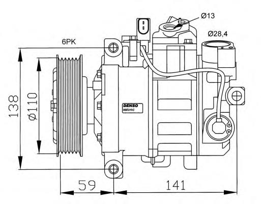 DCP02012 Polcar compressor de aparelho de ar condicionado