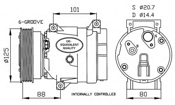 32404 NRF compressor de aparelho de ar condicionado