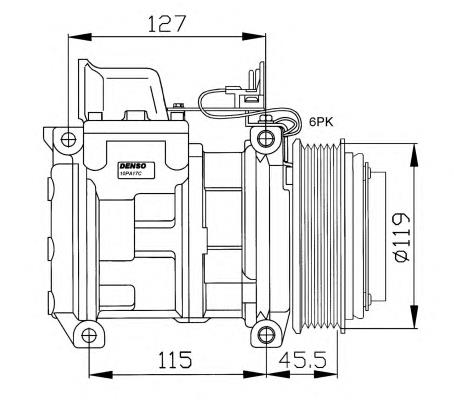 32406 NRF compressor de aparelho de ar condicionado