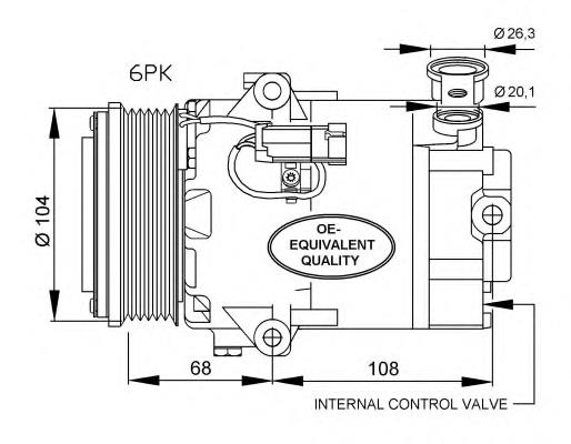 ACP 24 000S Mahle Original compressor de aparelho de ar condicionado