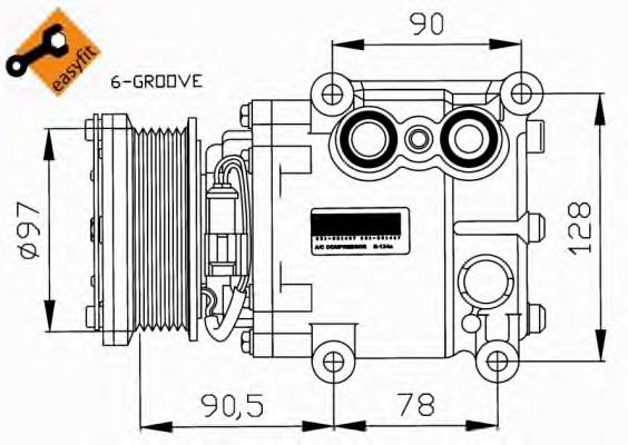 3238KS-1 Polcar compressor de aparelho de ar condicionado