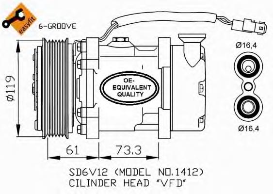 32275 NRF compressor de aparelho de ar condicionado