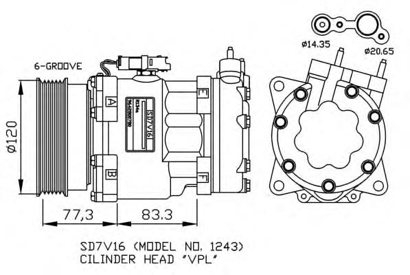 32266 NRF compressor de aparelho de ar condicionado