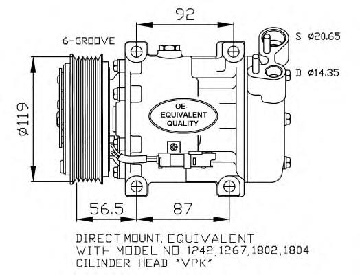 32270 NRF compressor de aparelho de ar condicionado