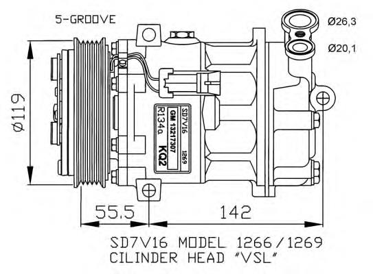 1854155 Opel compressor de aparelho de ar condicionado