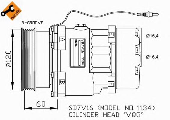 Compressor de aparelho de ar condicionado 32277 NRF