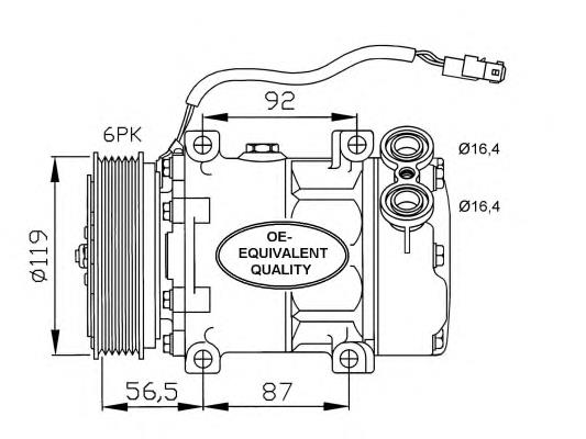 SD7V16-1211 MSG compressor de aparelho de ar condicionado