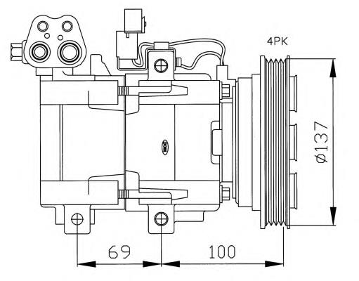 32144 NRF compressor de aparelho de ar condicionado