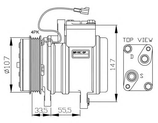 95907417 General Motors compressor de aparelho de ar condicionado