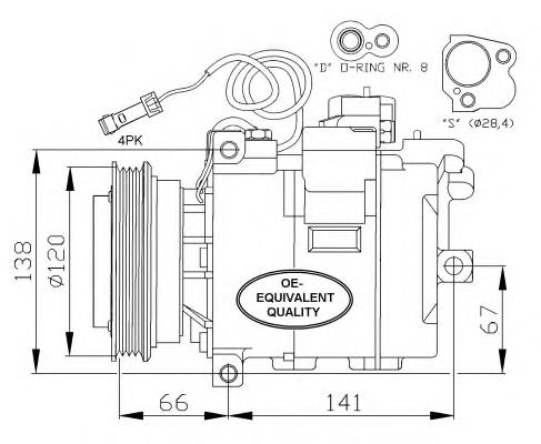 8FK351126481 HELLA compressor de aparelho de ar condicionado