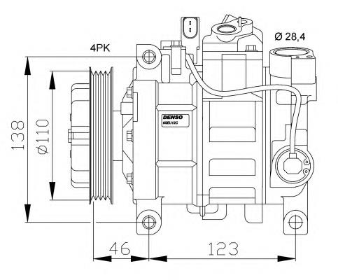 DCP02013 NPS compressor de aparelho de ar condicionado