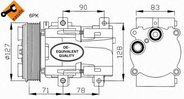 32107 NRF compressor de aparelho de ar condicionado