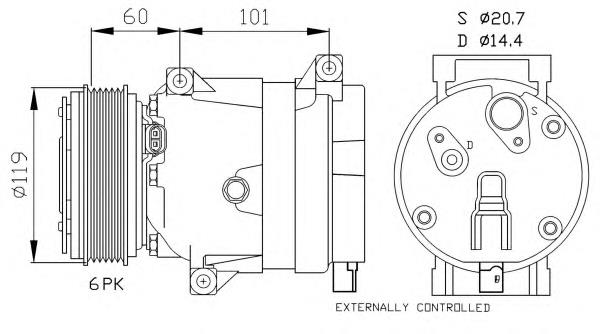 32101 NRF compressor de aparelho de ar condicionado