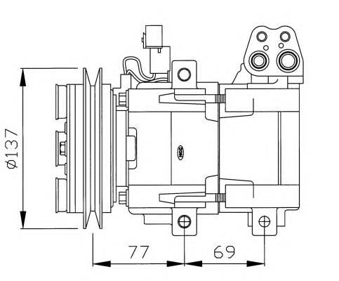 Compressor de aparelho de ar condicionado 32115 NRF