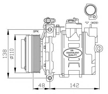 32116 NRF compressor de aparelho de ar condicionado