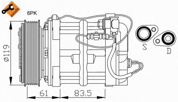 32108 NRF compressor de aparelho de ar condicionado