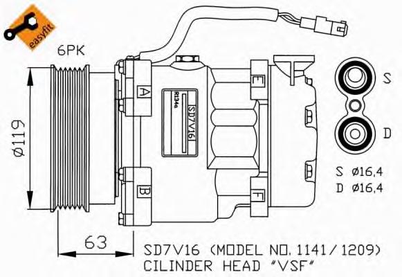 32186G NRF compressor de aparelho de ar condicionado