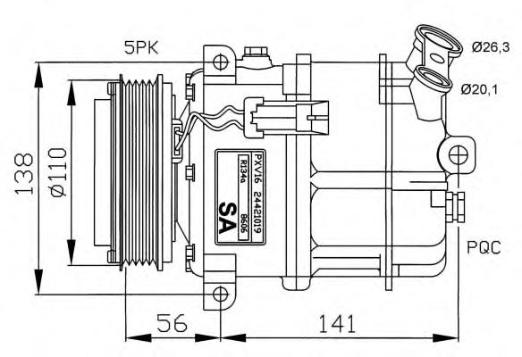 6854014 Opel compressor de aparelho de ar condicionado