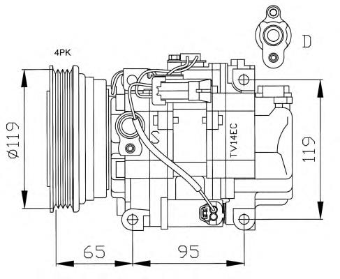 7736928 Fiat/Alfa/Lancia compressor de aparelho de ar condicionado