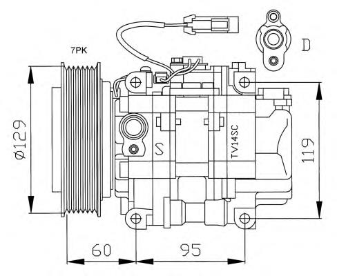 60611537 Fiat/Alfa/Lancia compressor de aparelho de ar condicionado