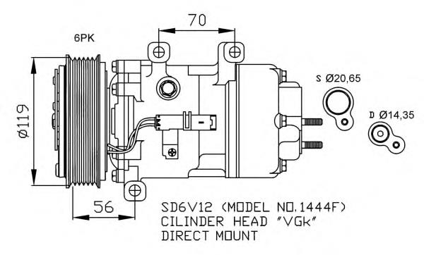 6453PE Peugeot/Citroen compressor de aparelho de ar condicionado