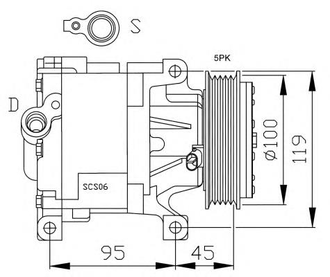 32183 NRF compressor de aparelho de ar condicionado