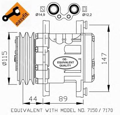 32207 NRF compressor de aparelho de ar condicionado