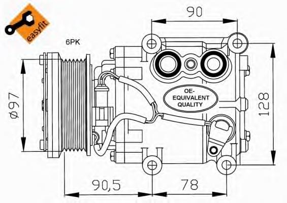 32199 NRF compressor de aparelho de ar condicionado