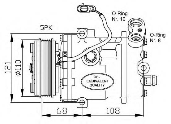 1854073 Opel compressor de aparelho de ar condicionado