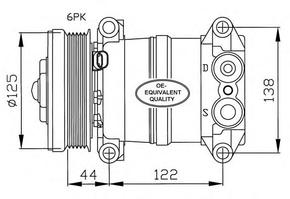 Compressor de aparelho de ar condicionado 32202 NRF