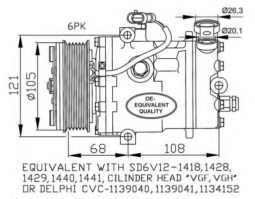 1854147 Opel compressor de aparelho de ar condicionado