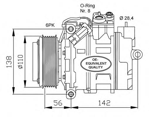 DCP20005 NPS compressor de aparelho de ar condicionado