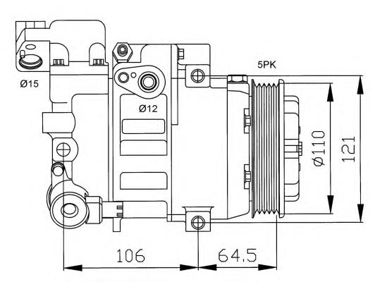 DCP17050 NPS compressor de aparelho de ar condicionado