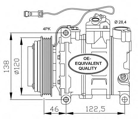 32167 NRF compressor de aparelho de ar condicionado