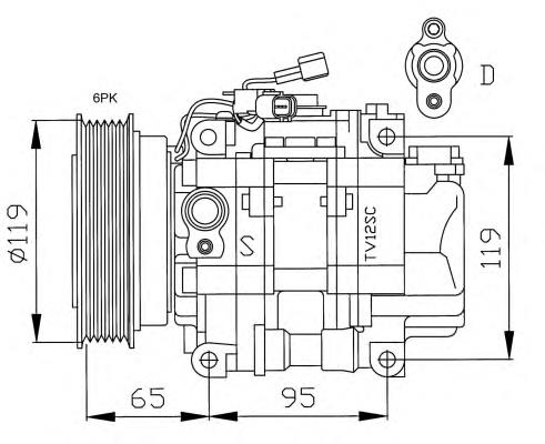 46514636 Fiat/Alfa/Lancia compressor de aparelho de ar condicionado